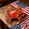 image:imageMALOYANVE Crab Brooch Pin for Women Men Vintage Gold Plated Crab Enamel Lapel Pin Ocean Marine Animal Brooch for Jackets Hats Scarves Bags Gift for Beach LoversOrange