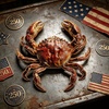 image:imageMALOYANVE Crab Brooch Pin for Women Men Vintage Gold Plated Crab Enamel Lapel Pin Ocean Marine Animal Brooch for Jackets Hats Scarves Bags Gift for Beach LoversBrown