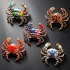 image:imageMALOYANVE Crab Brooch Pin for Women Men Vintage Gold Plated Crab Enamel Lapel Pin Ocean Marine Animal Brooch for Jackets Hats Scarves Bags Gift for Beach LoversGreen soccerthemed
