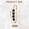 image:imageMECCANIXITY Pearl Brooch Pins Decorative Sweater Safety Pin BroochBlackGold