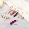 image:imageMECCANIXITY Pearl Brooch Pins Decorative Sweater Safety Pin BroochBlackGold