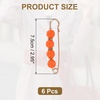 image:imageMECCANIXITY Pearl Brooch Pins Decorative Sweater Safety Pin BroochBright Orange
