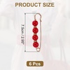 image:imageMECCANIXITY Pearl Brooch Pins Decorative Sweater Safety Pin BroochBright Red