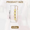 image:imageMECCANIXITY Pearl Brooch Pins Decorative Sweater Safety Pin BroochColor Yellow
