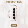 image:imageMECCANIXITY Pearl Brooch Pins Decorative Sweater Safety Pin BroochEraser Black