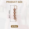 image:imageMECCANIXITY Pearl Brooch Pins Decorative Sweater Safety Pin BroochEraser Brown