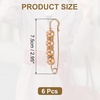 image:imageMECCANIXITY Pearl Brooch Pins Decorative Sweater Safety Pin BroochPearl Champagne