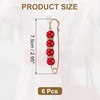 image:imageMECCANIXITY Pearl Brooch Pins Decorative Sweater Safety Pin BroochPearl Red