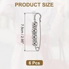 image:imageMECCANIXITY Pearl Brooch Pins Decorative Sweater Safety Pin BroochSilver