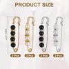 image:imageMECCANIXITY Pearl Brooch Pins Decorative Sweater Safety Pin BroochWhiteBlackGold