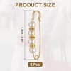 image:imageMECCANIXITY Pearl Brooch Pins Decorative Sweater Safety Pin BroochWhiteGold