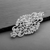 image:imageMariell Vintage Bridal Crystal Brooch Pin 4 Wide Antique Silver Wedding Pin Rhinestone Brooch for Brides and Wedding Art Deco Fashion Accessory