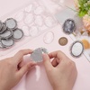 image:imagePH PandaHall 10 Sets Brooch Cabochon Vintage Oval Cabochon Bezel Antique Silver Photo Brooch Blank Bezel with Clear Glass Cabochon Dome Memorial Photo Pins for Jewelry Making DIY Findings 51x40 mm