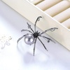 image:imageParts Express Victorian Style Mother of Pearl Body and Micro Pave Spider Brooches Pins Silver Tone Black