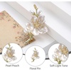 image:imagePeach Blossom Brooch for Women Pearl and Rhinestone Floral Lapel Pin Pink Enamel Flower Jewelry for Dresses Coats and Scarves Romantic Spring Summer Style Accessory for Parties and WeddingsWhite