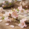 image:imagePeach Blossom Brooch for Women Pearl and Rhinestone Floral Lapel Pin Pink Enamel Flower Jewelry for Dresses Coats and Scarves Romantic Spring Summer Style Accessory for Parties and WeddingsPink
