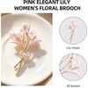 image:imagePeach Blossom Brooch for Women Pearl and Rhinestone Floral Lapel Pin Pink Enamel Flower Jewelry for Dresses Coats and Scarves Romantic Spring Summer Style Accessory for Parties and WeddingsPink2