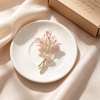 image:imagePeach Blossom Brooch for Women Pearl and Rhinestone Floral Lapel Pin Pink Enamel Flower Jewelry for Dresses Coats and Scarves Romantic Spring Summer Style Accessory for Parties and WeddingsPink2