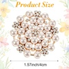 image:imagePearl Brooch 1Pcs Gold Tone Rhinestone Round Brooch Pin Elegant Vintage Brooches for Women Dresses Wedding Party Daily Wear