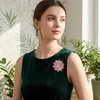 image:imagePink Brooches for Women Large Sunflower Rhinestone Brooch Vintage Bold Floral Statement Brooches Women Crystal Flower Brooch Pin for Dress Coat Hat Scarf Bag Gift