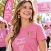 image:imagePink Ribbon Pin Breast Cancer Gifts for Women Girls Breast Cancer Awareness Lapel Pins Hope Love Fight Hope Official Ribbon Pins Breast Cancer Brooch1Pcs