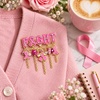 image:imagePink Ribbon Pin Breast Cancer Gifts for Women Girls Breast Cancer Awareness Lapel Pins Hope Love Fight Hope Official Ribbon Pins Breast Cancer Brooch1Pcs