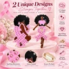 image:imagePink Ribbon Pin Breast Cancer Gifts for Women Girls Breast Cancer Awareness Lapel Pins Hope Love Fight Hope Official Ribbon Pins Breast Cancer Brooch2Pcs