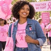 image:imagePink Ribbon Pin Breast Cancer Gifts for Women Girls Breast Cancer Awareness Lapel Pins Hope Love Fight Hope Official Ribbon Pins Breast Cancer Brooch2Pcs