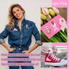 image:imagePink Ribbon Pin Breast Cancer Gifts for Women Girls Breast Cancer Awareness Lapel Pins Hope Love Fight Hope Official Ribbon Pins Breast Cancer Brooch3PcsA
