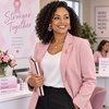 image:imagePink Ribbon Pin Breast Cancer Gifts for Women Girls Breast Cancer Awareness Lapel Pins Hope Love Fight Hope Official Ribbon Pins Breast Cancer Brooch4Pcs