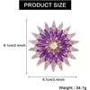 image:imagePurple Brooch Flower Brooch amp Rhinestone Brooch Gold Tone Sunflower Crystal Lapel Pin Sparkly Floral Ornament for Coat Hat Wedding Party
