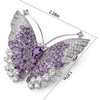 image:imagePurple Butterfly Brooches for WomenCrystal Brooches Pins Elegant Rhinestone Brooch Sweater Dress Shawl Accessories Birthday Party Christmas Wedding Winter Jewelry