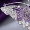 image:imagePurple Butterfly Brooches for WomenCrystal Brooches Pins Elegant Rhinestone Brooch Sweater Dress Shawl Accessories Birthday Party Christmas Wedding Winter Jewelry