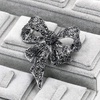 image:imageRhinestone Black Flower Brooches Women Vintage Antique Silver Brooch Pin Elegant Exquisite BrochesBowknitstyle01