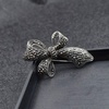 image:imageRhinestone Black Flower Brooches Women Vintage Antique Silver Brooch Pin Elegant Exquisite BrochesBowknitstyle02
