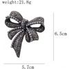 image:imageRhinestone Black Flower Brooches Women Vintage Antique Silver Brooch Pin Elegant Exquisite BrochesBowknitstyle03