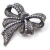 image:imageRhinestone Black Flower Brooches Women Vintage Antique Silver Brooch Pin Elegant Exquisite BrochesBowknitstyle03