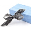 image:imageRhinestone Black Flower Brooches Women Vintage Antique Silver Brooch Pin Elegant Exquisite BrochesBowknitstyle04