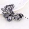 image:imageRhinestone Black Flower Brooches Women Vintage Antique Silver Brooch Pin Elegant Exquisite BrochesPearlblack