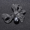 image:imageRhinestone Black Flower Brooches Women Vintage Antique Silver Brooch Pin Elegant Exquisite BrochesPearlblack