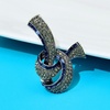 image:imageRhinestone Black Flower Brooches Women Vintage Antique Silver Brooch Pin Elegant Exquisite BrochesRibbon