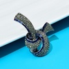 image:imageRhinestone Black Flower Brooches Women Vintage Antique Silver Brooch Pin Elegant Exquisite BrochesRibbon