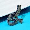 image:imageRhinestone Black Flower Brooches Women Vintage Antique Silver Brooch Pin Elegant Exquisite BrochesRibbon