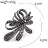 image:imageRhinestone Black Flower Brooches Women Vintage Antique Silver Brooch Pin Elegant Exquisite Brochesblack