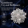 image:imageRhinestone Brooch for Women Crystal Flower Brooch Pin White Statement Jewelry Elegant Dress Pin Silver Tone Broach Accessory for Wedding Party Clothing Formal Outfit