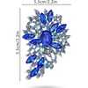 image:imageRhinestone Flower Brooch Pin for Women Sparkly Crystal for Wedding BridalBlue