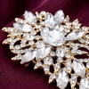 image:imageRhinestone Flower Brooch Pin for Women Sparkly Crystal for Wedding BridalGold