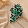 image:imageRhinestone Flower Brooch Pin for Women Sparkly Crystal for Wedding BridalGreen