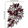 image:imageRhinestone Flower Brooch Pin for Women Sparkly Crystal for Wedding BridalPurple