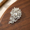 image:imageRhinestone Flower Brooch Pin for Women Sparkly Crystal for Wedding BridalSilver